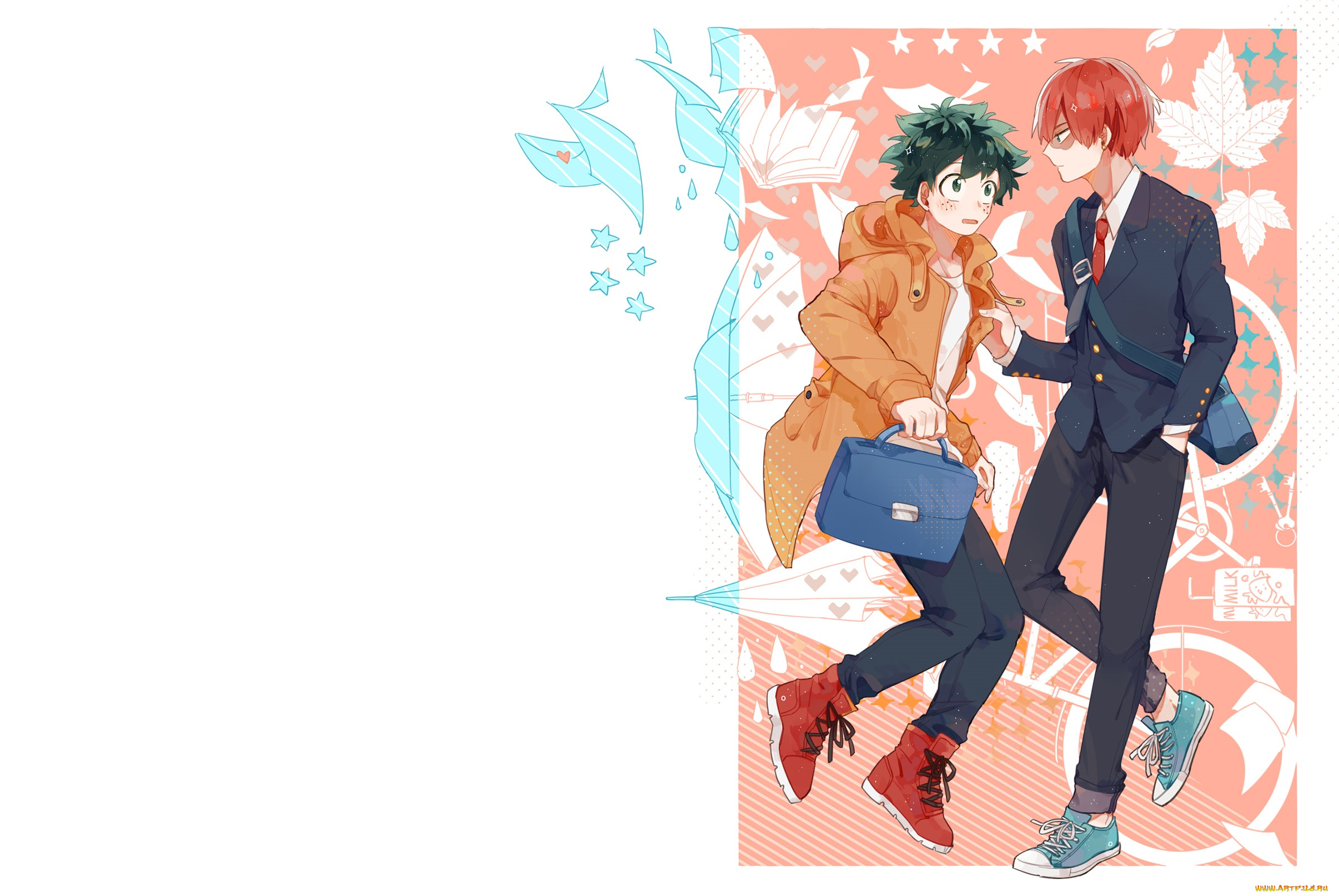 , boku no hero academia, amarouhi, boku, no, hero, academia, midoriya, izuku, todoroki, shouto